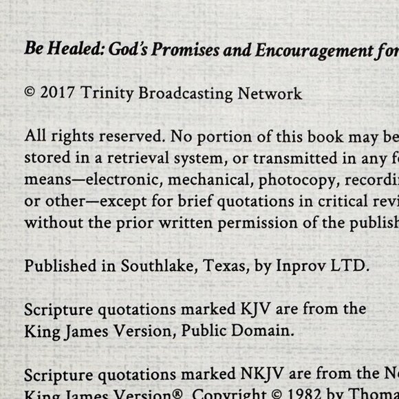 Be Healed - God's Promises & Encouragement For Your Total Well-Being - Hardcover - Picture 6 of 6